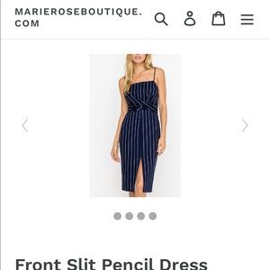 Front Slit Pencil Dress